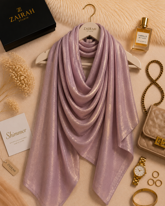 Baby Blush — Madam Polo Velvet Shimmer Scarf
