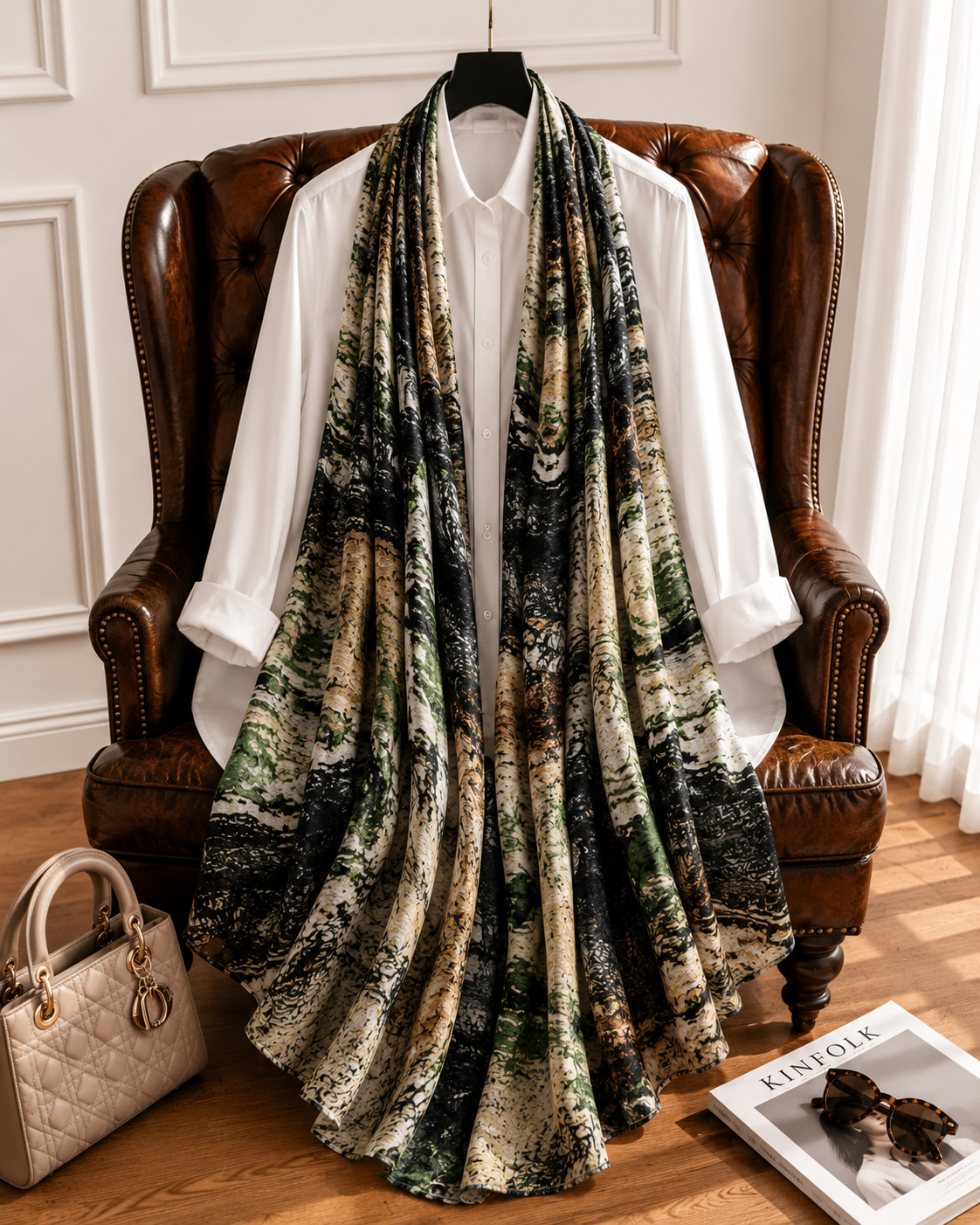 Emerald Eclipse Modal Cotton Scarf