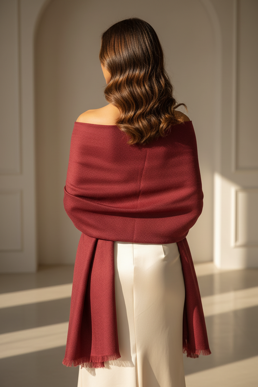 Velvet Wine— Modal Silk Soft Drape Stole