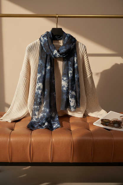 Moonstone Blue - Modal Cotton Scarf