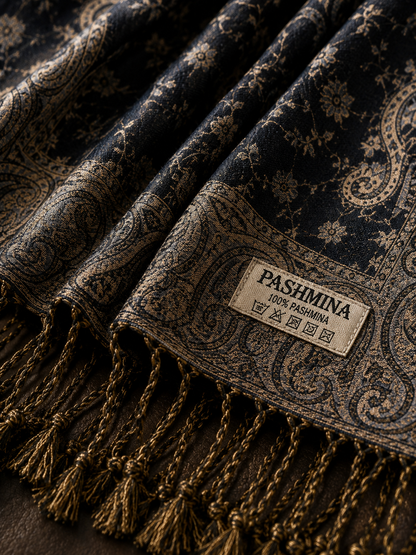 Charcoal Heritage - Premium Pashmina Stole
