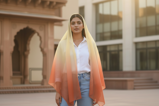 Blush Romance — HIBA Ombre Georgette Scarf