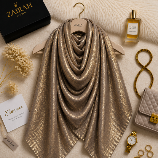 Honey Shimmer — Madam Polo Matte Shimmer Scarf