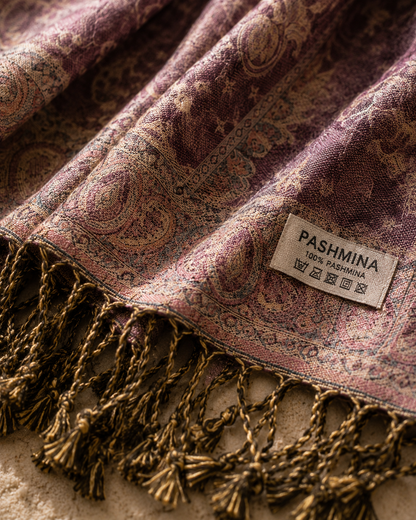 Mauve Heritage - Premium Pashmina Stole