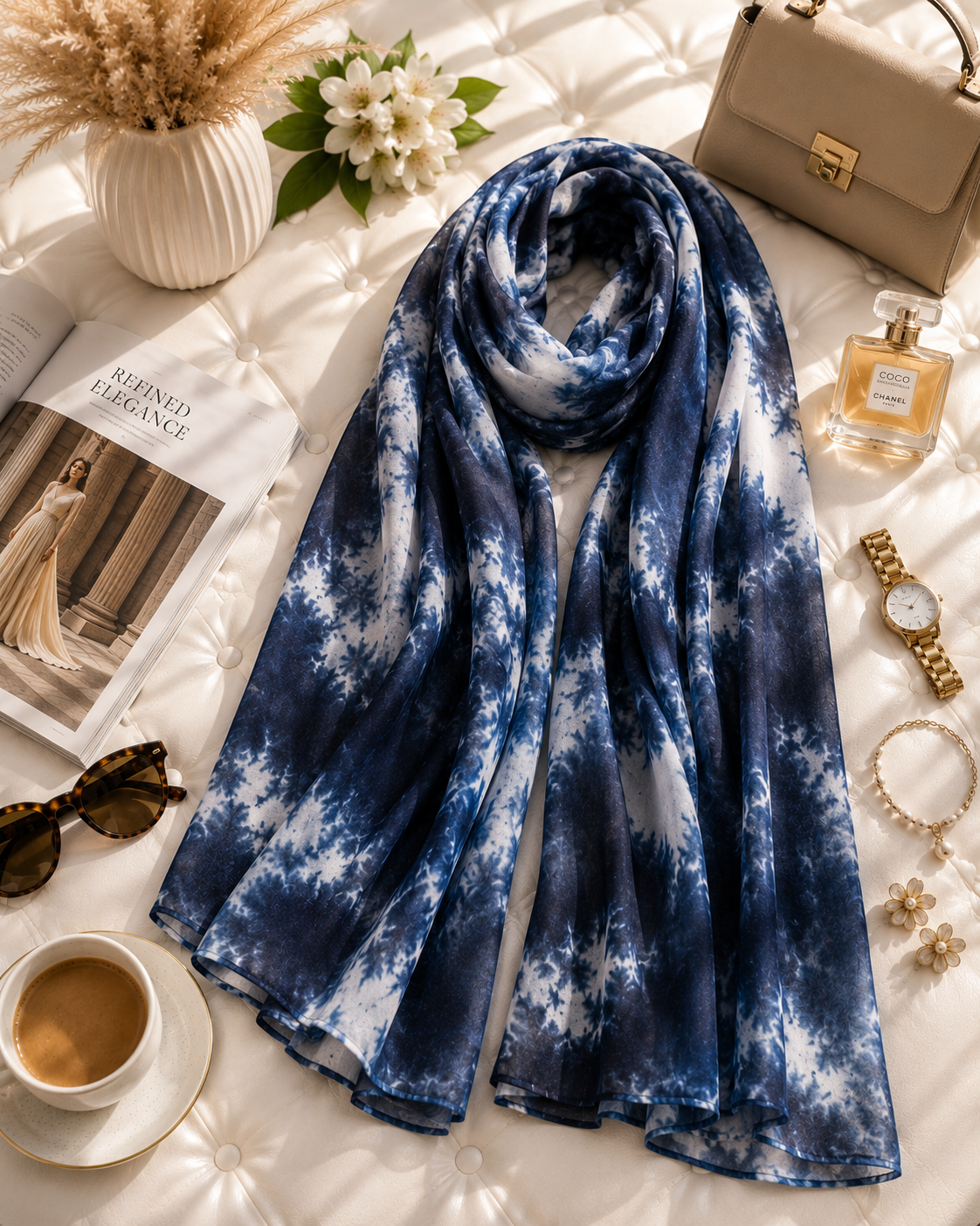 Midnight Storm  - Modal Cotton Scarf