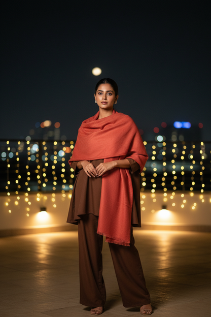 Autumn Flame — Modal Silk Soft Drape Stole