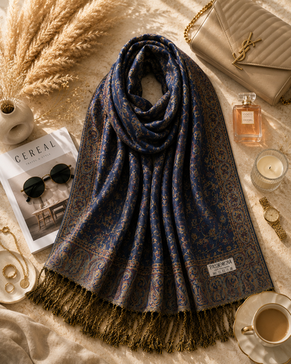 Sapphire Heritage - Premium Pashmina Stole