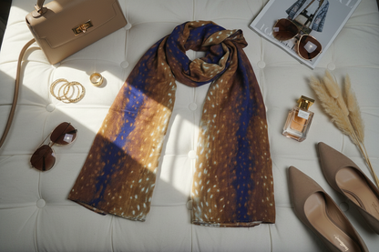 Cobalt Ember - Modal Cotton Scarf