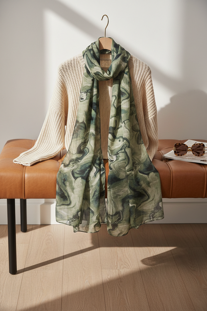 Sage Whisper - Modal Cotton Scarf