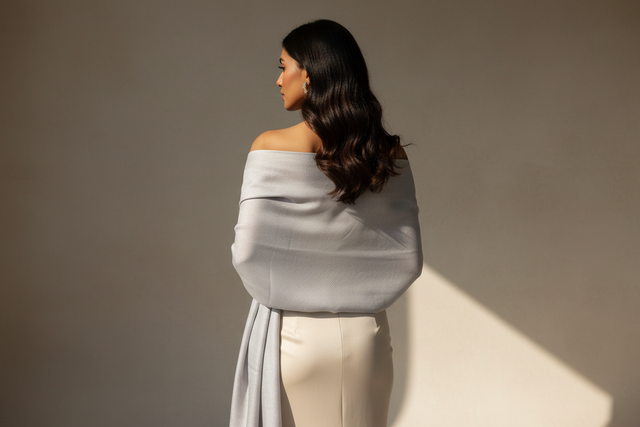 Silver Haze — Modal Silk Soft Drape Stole