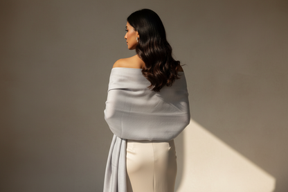 Silver Haze — Modal Silk Soft Drape Stole