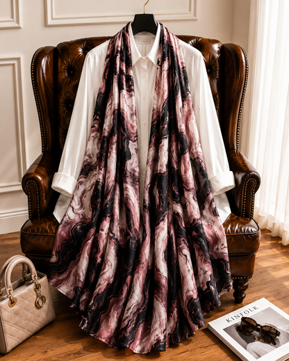 Rosewood Veil - Modal Printed Scarf