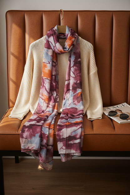 Mulberry Mist - Modal Cotton Scarf