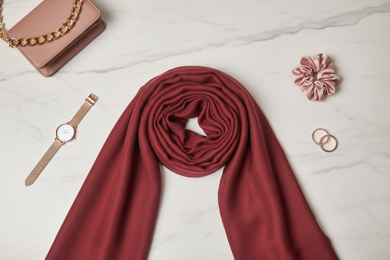 Velvet Wine— Modal Silk Soft Drape Stole