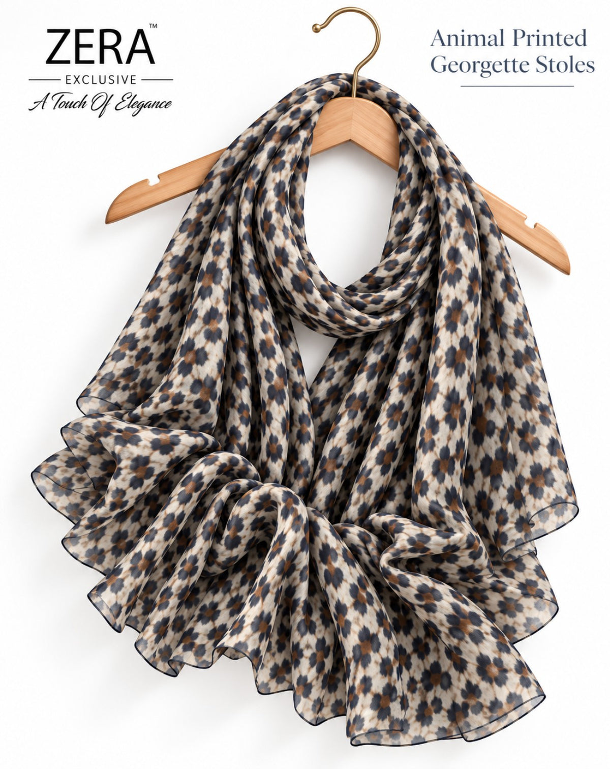 Sahara Leopard Georgette Stole